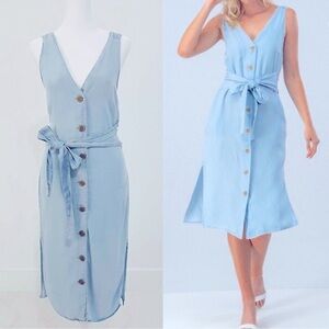 Chambray midi dress by Love Tree
